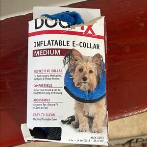 Blue Inflatable E-Collar for Dogs - Medium